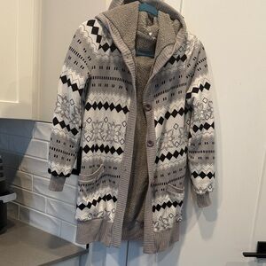 Cozy Gray Patterned Kids Jacket